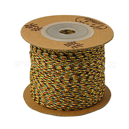 環境に優しい染色ナイロン糸  カラフル  金色  0.8mm  約109.36ヤード（100m）/ロール NWIR-G003-0.8mm-2-1
