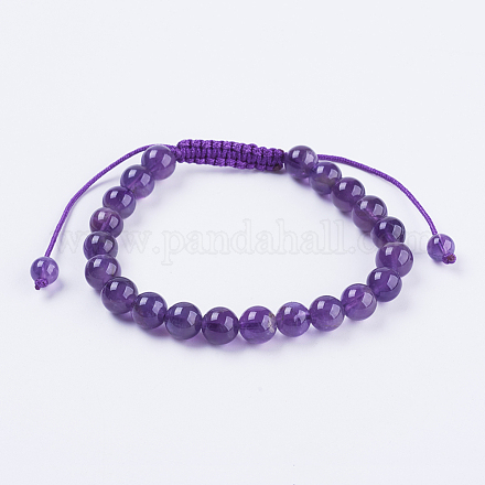 Bracelets réglables de perles tressées avec cordon en nylon BJEW-F308-55B-1