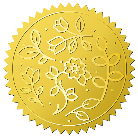 12 лист самоклеящихся наклеек с тиснением золотой фольги DIY-WH0451-033-1