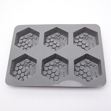 Moldes de silicona de calidad alimentaria en forma de panal de abeja DIY-WH0180-02-1