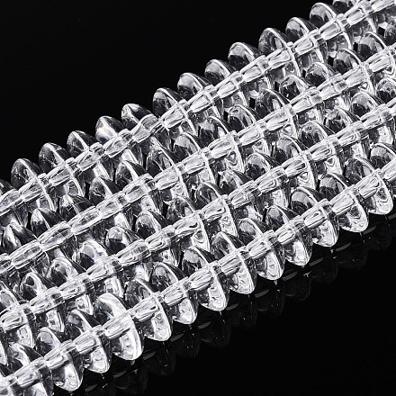 Прозрачные стеклянные бусины GLAA-T025-6mm-07B-1