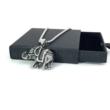 Винтажный кулон в виде слона из нержавеющей стали для женщин и мужчин OM1513-1