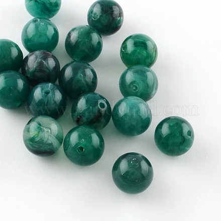 Round Imitation Gemstone Acrylic Beads X-OACR-R029-12mm-17-1
