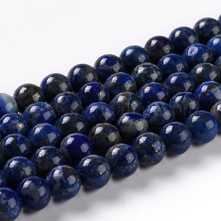 Chapelets de perles en lapis-lazuli naturel G-G423-8mm-A-1