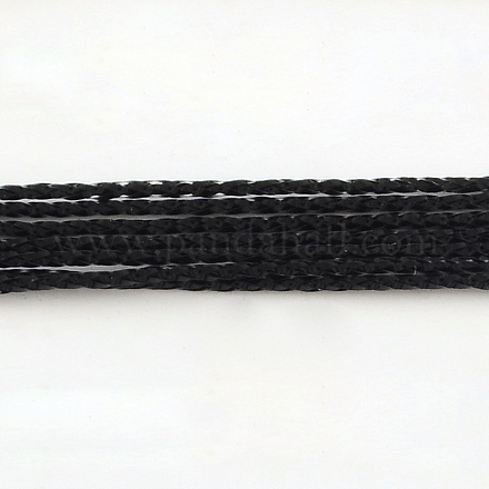 Cordons métalliques tressés avec perles sans élastiques MCOR-R002-1mm-17-1