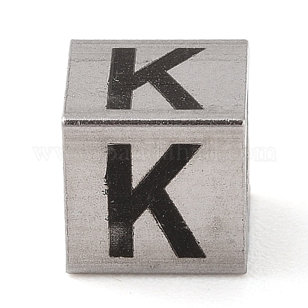 Европейские бусины из нержавеющей стали 201 STAS-M058-01K-P-1