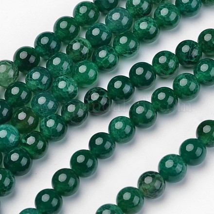 Chapelets de perles en agate naturelle craquelée G-D809-05-1
