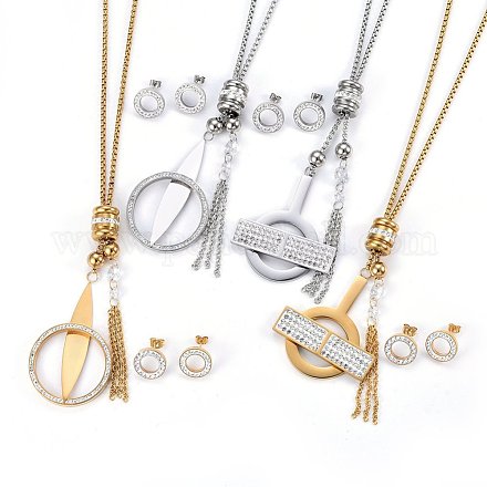 304 Stainless Steel Jewelry Sets SJEW-H146-05M-1