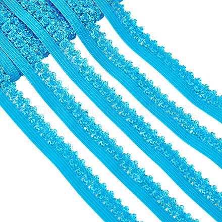 Gorgecraft-Polyester-Elastikkordeln mit Einzelkantenbesatz EC-GF0001-38A-1