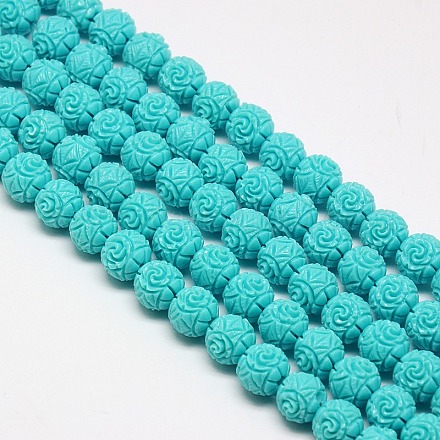 Synthetic Coral Beads Strands CORA-L032-10mm-09-1