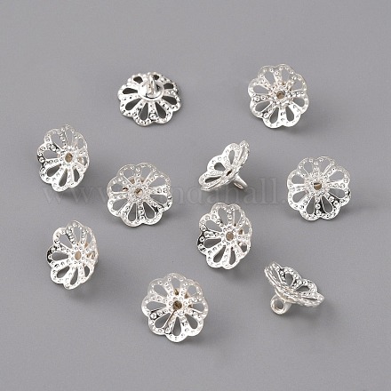 Кулон поручитель с колпачком из латунного бисера KK-WH0044-55S-1