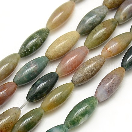 Rice Natural Indian Agate Beads Strands G-P063-03-1