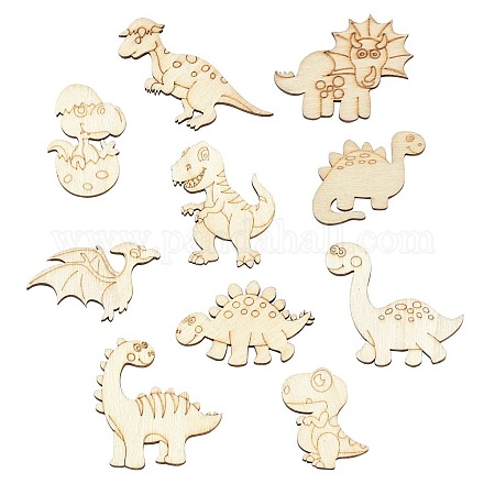 Незаконченные деревянные фигурки динозавров WOOD-CJC0010-01-1
