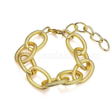 Unisex de oro chapado frenar pulseras de cadena BJEW-BB00691-1