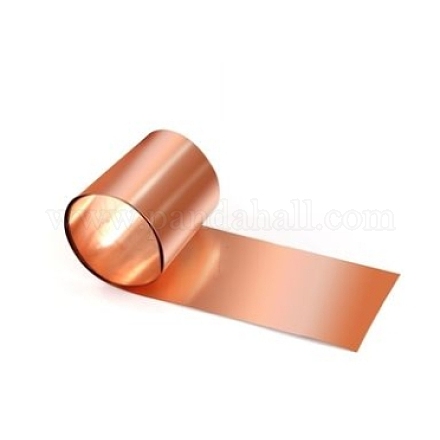 銅ロール  機械的切断用  精密加工  金型製作  鮭色  5x0.01cm  1 M /ロール。 AJEW-WH0171-12A-1