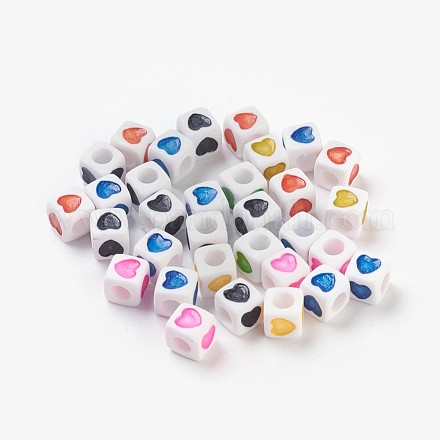 Perles européennes acrylique coloré OPDL-ZX001-M-1