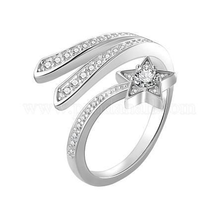 Shegrace 925 anillos ajustables de plata esterlina JR763B-1