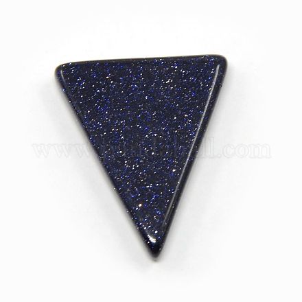 Triangle Gemstone Synthetic Blue Goldstone Pendants G-D590-01-1