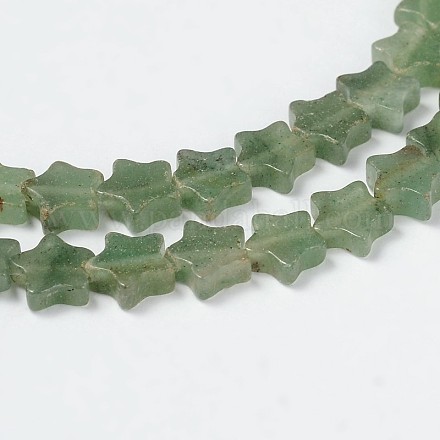 Aventurina verde hebras de perlas estrella G-M201-26-4mm-1