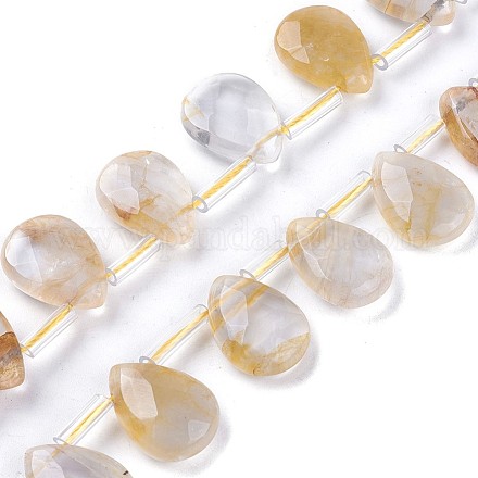 Chapelets de perles de quartz naturel G-F607-14-B-1