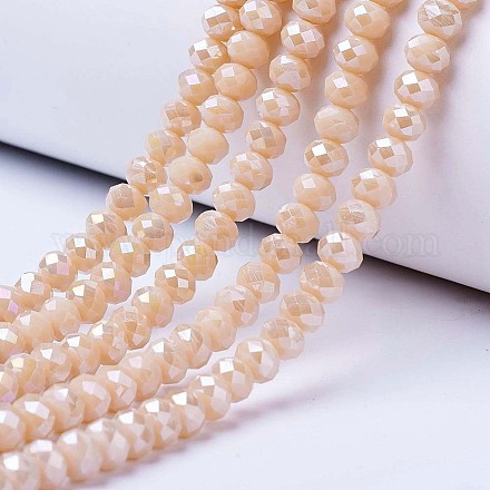 Chapelets de perles en verre électroplaqué EGLA-A034-P10mm-B02-1