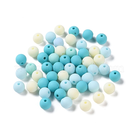 Perles acryliques en silicone imitées de style caoutchouté MACR-D029-01M-1