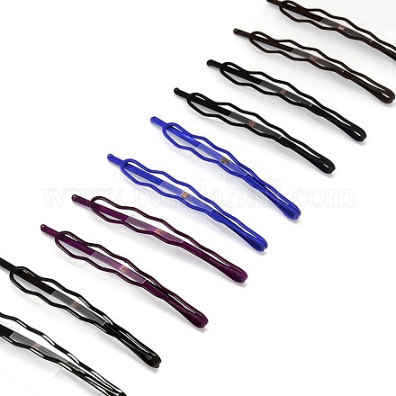 Waved Shape Baking Painted Iron Hair Bobby Pins Simple Hairpin PHAR-O004-E02-1