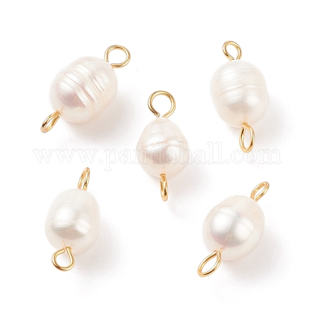Ciondoli connettore perle di perle d'acqua dolce coltivate naturali PALLOY-JF01551-02-1