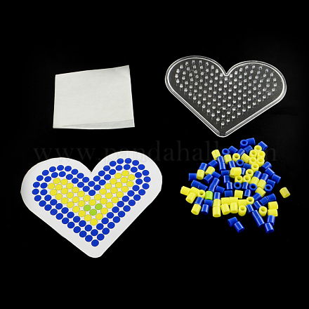 Corazón Bricolaje cuentas melty hama beads abalorios conjuntos: gotas de hama beads X-DIY-R040-31-1