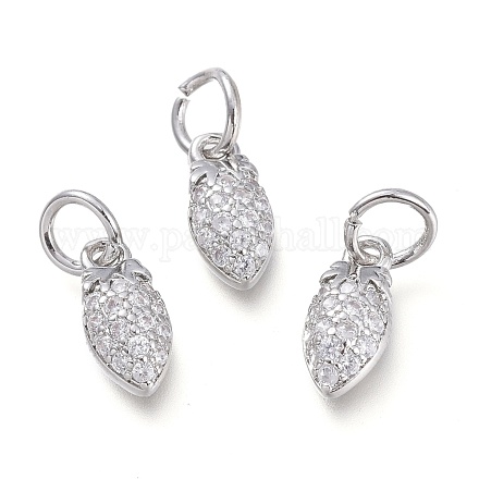 Латунные микропаве прозрачные подвески с фианитом X-KK-P188-R01-P-1