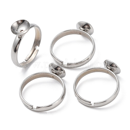 Componentes de anillos de dedo de 304 acero inoxidable ajustables X-STAS-E163-97P-1