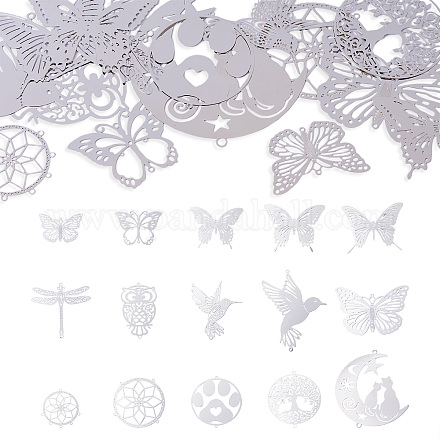 15 шт. 15 стиля подвесок-соединителей из нержавеющей стали STAS-TA0002-88-1