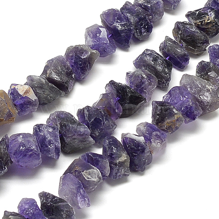 Natural Amethyst Beads Strands G-R427-01-1