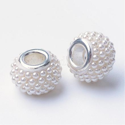ABS Plastic Imitation Pearl European Beads OPDL-S087-07-1