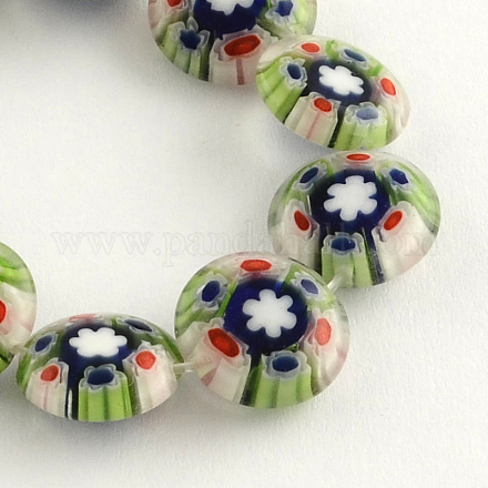 Handmade Millefiori Glass Beads Strands LK-R004-01B-1