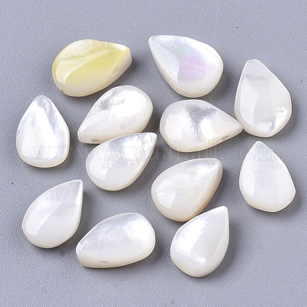 Perlas de concha de nácar de concha blanca natural SHEL-R047-17-1