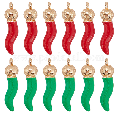 20 шт. 2 цвета непрозрачные подвески из смолы RESI-SC0006-21-1