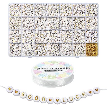 Набор для изготовления ожерелья из акрила и пластика с буквами и сердечками своими руками DIY-YW0008-42-1