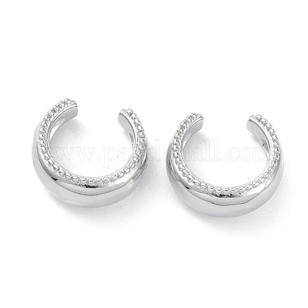 Boucles d'oreilles manchette en laiton placage anneau rack pour femmes hommes EJEW-K245-11P-1