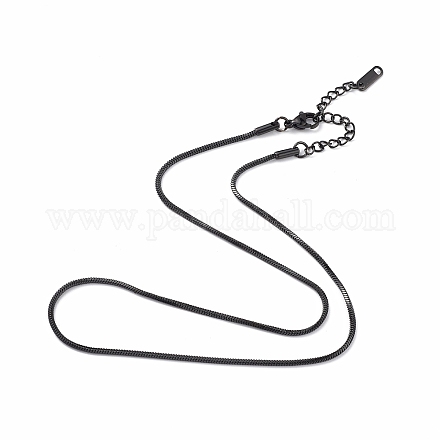 304 collana a catena a serpente tondo in acciaio inossidabile per uomo donna NJEW-K245-012B-1
