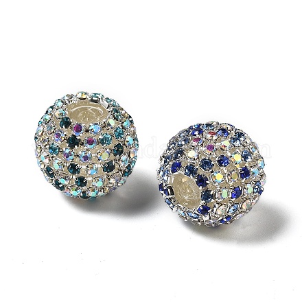 Сверкающие стеклянные стразы круглые бусины OACR-S048-01-1