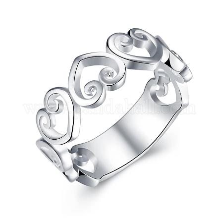 Модные латуни полые сердца палец кольца для женщин RJEW-BB12345-7-1