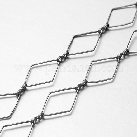 Handmade Brass Rhombus Chains KK-I604-B-1