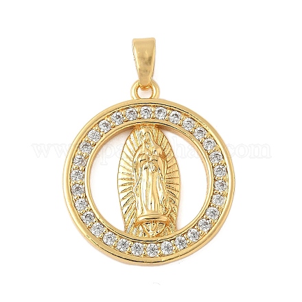 Латунные микропаве прозрачные подвески с фианитом KK-B139-20G-01-1