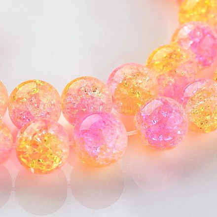 Crackle Glass Round Bead Strands CCG-M001-04-6mm-1