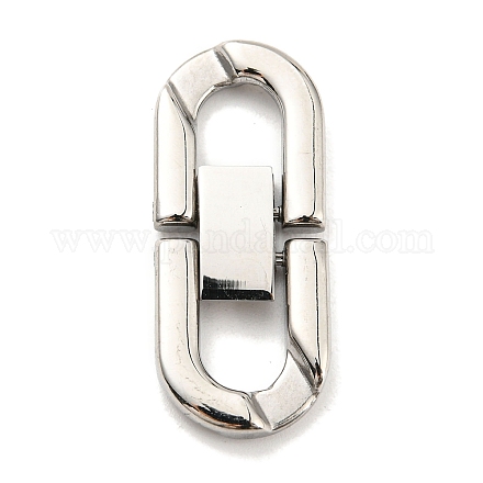 304 Stainless Steel Fold Over Clasps STAS-D026-01B-P-1
