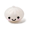 Silicone Beads, Focal Beads, Steamed Bun, Floral White, 20x14.5mm, Hole: 2.5mm