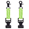 2Pcs Polyester Fiber & Iron Braided Clamp, for Hiking, Camping, Lime, 170x35x9~22mm