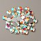 Sew on Rhinestones, Glass Rhinestone, 2-Holes Links, Garments Accessories, Irregular Rhombus, Crystal AB, 12x9x4.5mm, Hole: 1mm
