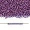 TOHO Demi Round Seed Beads, Japanese Seed Beads, Gold Luster, (205) Gold Luster Dark Amethyst, 11/0, 2.2x0.9mm, about 1733pcs/10g